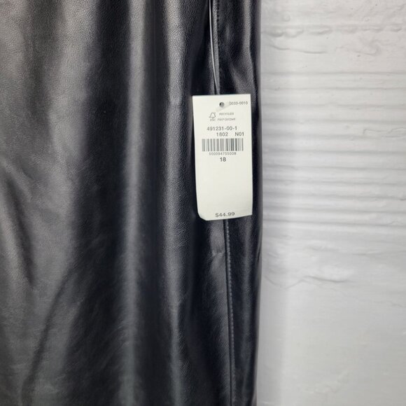 Old Navy Women's Size 18 Faux Leather Pants Skinny Extra High Rise Side Zip - Picture 3 of 6